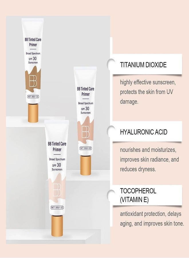 Tiejdhr BB Blur Cream Tinted Moisturizer With Spf, Tinted Care Primer, Waterproof Concealer, Spf 30 Sunscreen, 3 Shades, All Skin Types(02# Natural, 30g/1 Oz) - Image 5